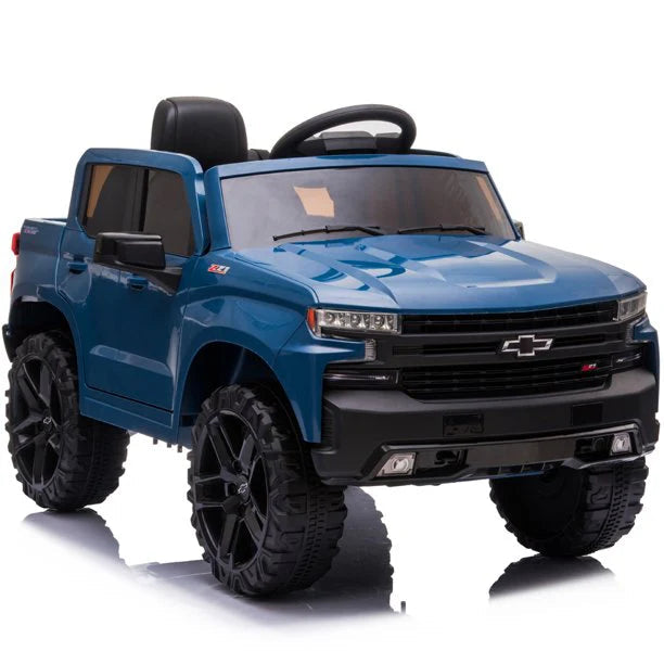 Camioneta Eléctrica Infantil Chevrolet Silverado Trail Boss 12V con Control Remoto Azul – Edición Estándar y Premium  (1) Precio de oferta