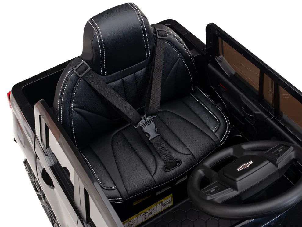 Camioneta Eléctrica Infantil Chevrolet Silverado Trail Boss 12V con Control Remoto Negro – Edición Estándar y Premium  (1) Precio de oferta