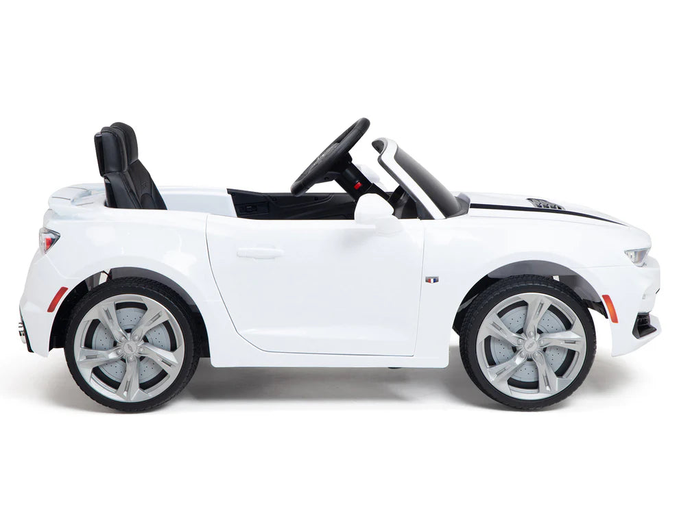 Carro Eléctrico Infantil Chevrolet Camaro 2SS 12V con Control Remoto Blanco – Edición Estándar y Premium  Precio de oferta