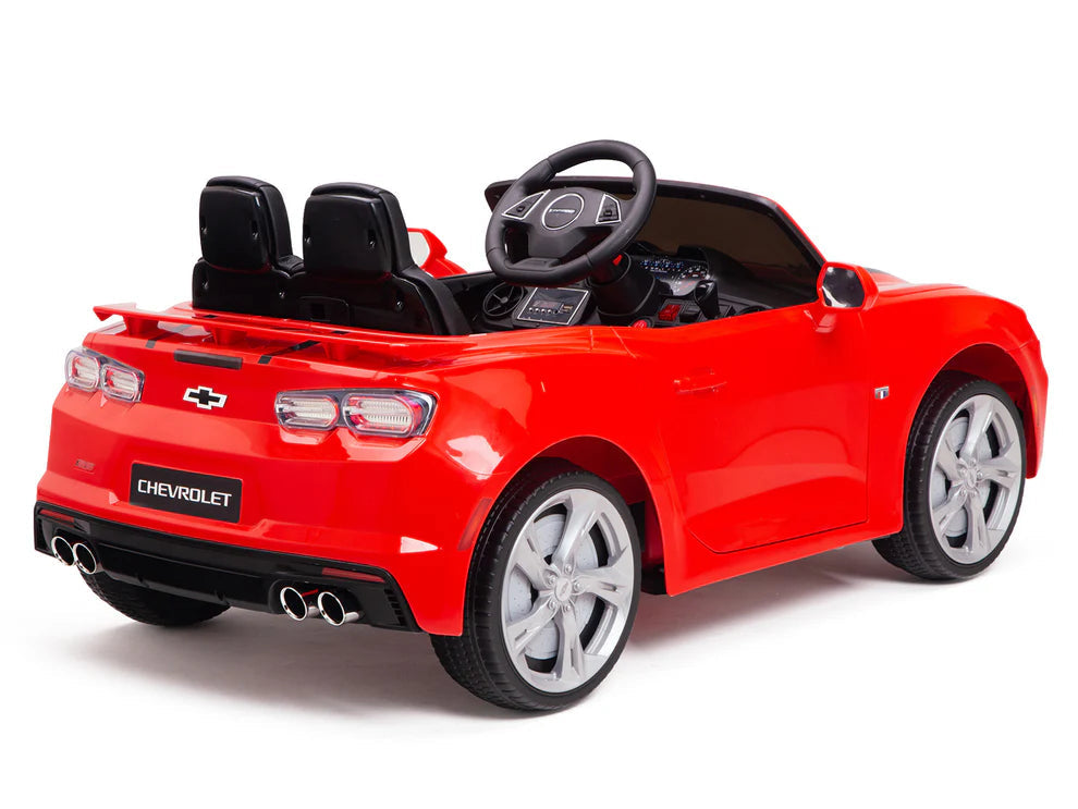 Carro Eléctrico Infantil Chevrolet Camaro 2SS 12V con Control Remoto Rojo – Edición Estándar y Premium