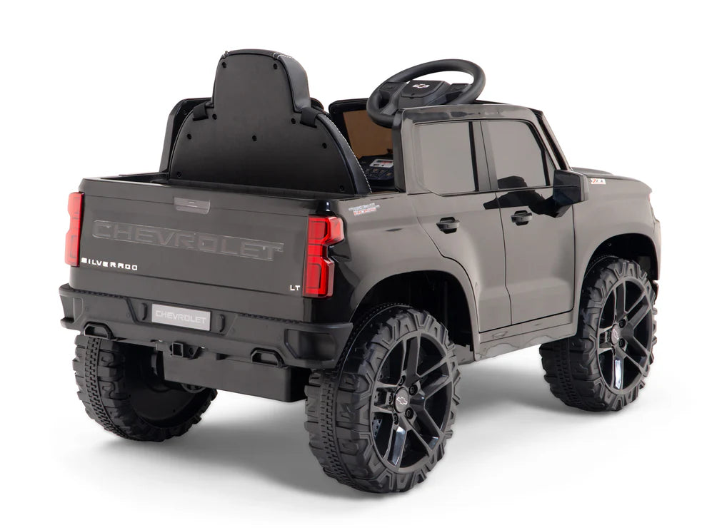 Camioneta Eléctrica Infantil Chevrolet Silverado Trail Boss 12V con Control Remoto Negro – Edición Estándar y Premium  (1) Precio de oferta