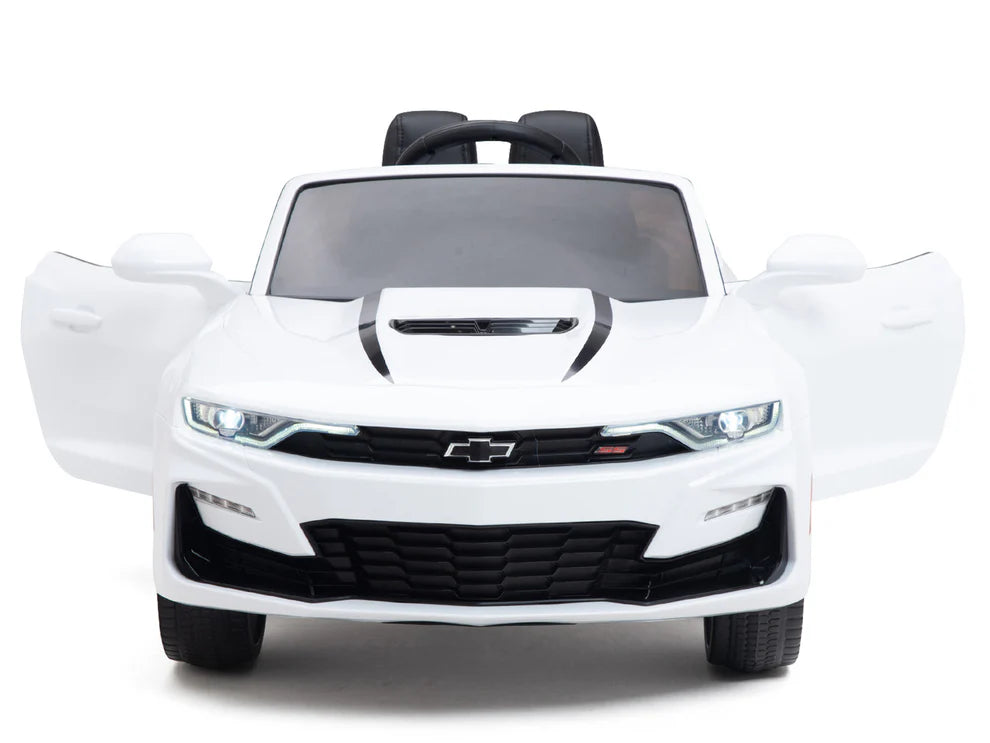 Carro Eléctrico Infantil Chevrolet Camaro 2SS 12V con Control Remoto Blanco – Edición Estándar y Premium  Precio de oferta