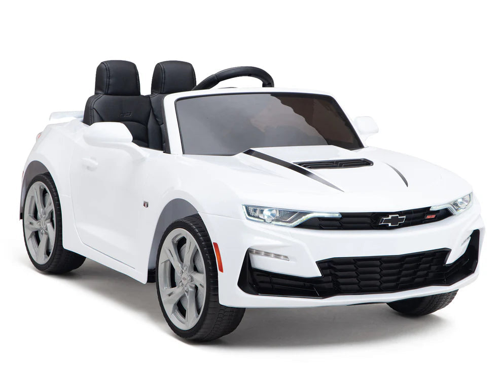 Carro Eléctrico Infantil Chevrolet Camaro 2SS 12V con Control Remoto Blanco – Edición Estándar y Premium  Precio de oferta