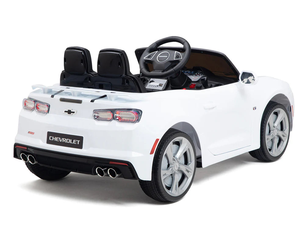 Carro Eléctrico Infantil Chevrolet Camaro 2SS 12V con Control Remoto Blanco – Edición Estándar y Premium  Precio de oferta