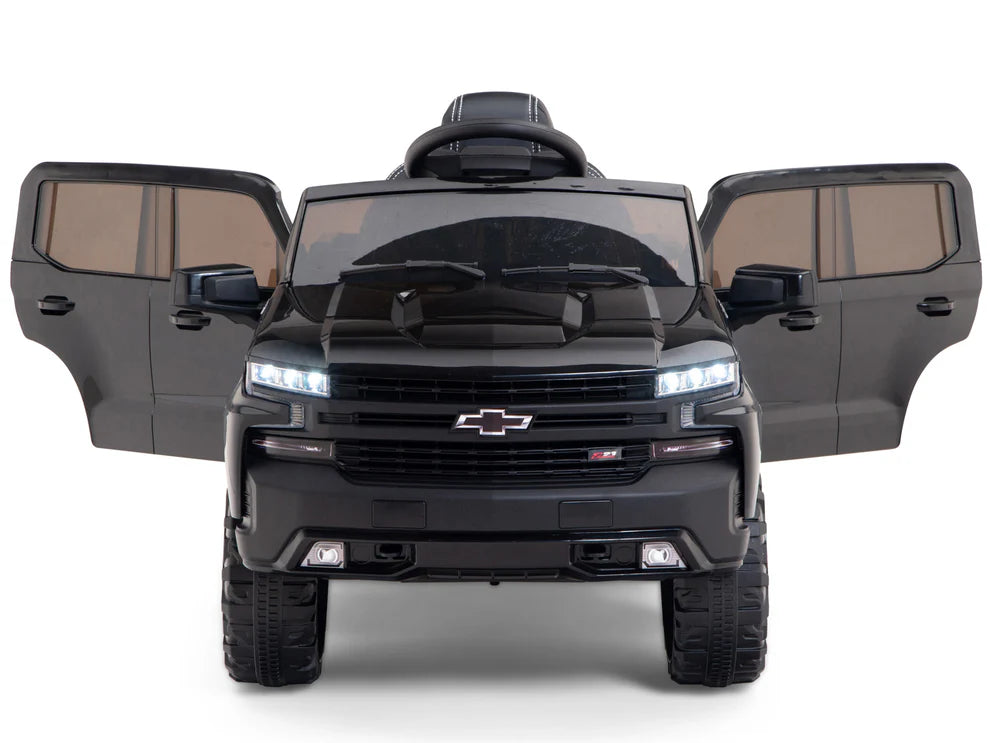 Camioneta Eléctrica Infantil Chevrolet Silverado Trail Boss 12V con Control Remoto Negro – Edición Estándar y Premium  (1) Precio de oferta