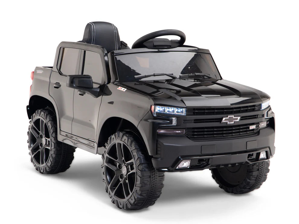 Camioneta Eléctrica Infantil Chevrolet Silverado Trail Boss 12V con Control Remoto Negro – Edición Estándar y Premium  (1) Precio de oferta