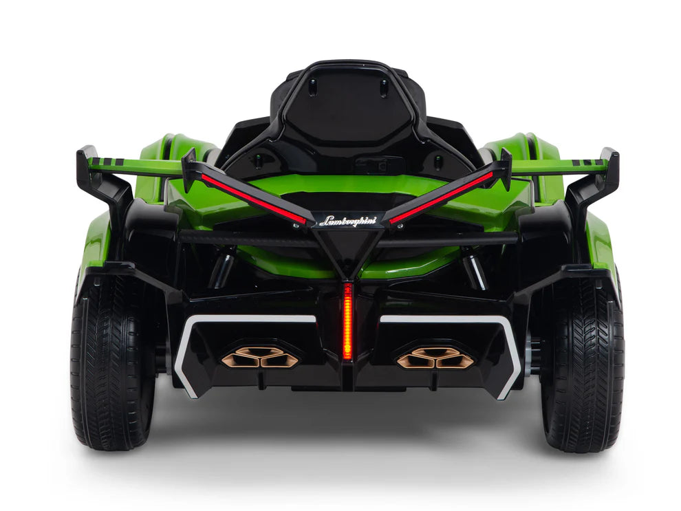 Carro Eléctrico Infantil Lamborghini V12 Vision GT 12V con Control Remoto Verde – Edición Estándar y Premiu