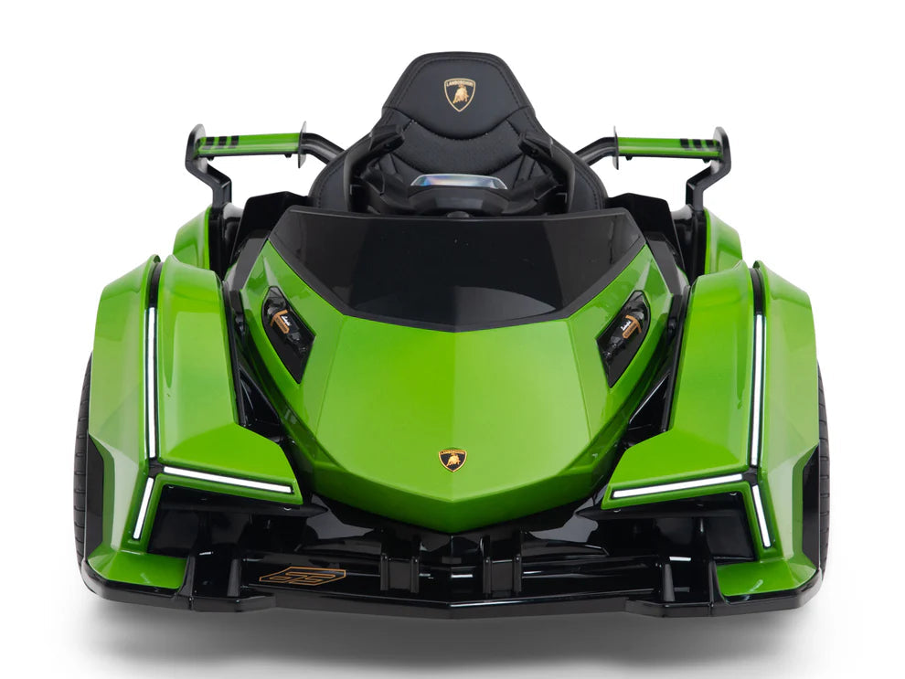 Carro Eléctrico Infantil Lamborghini V12 Vision GT 12V con Control Remoto Verde – Edición Estándar y Premiu