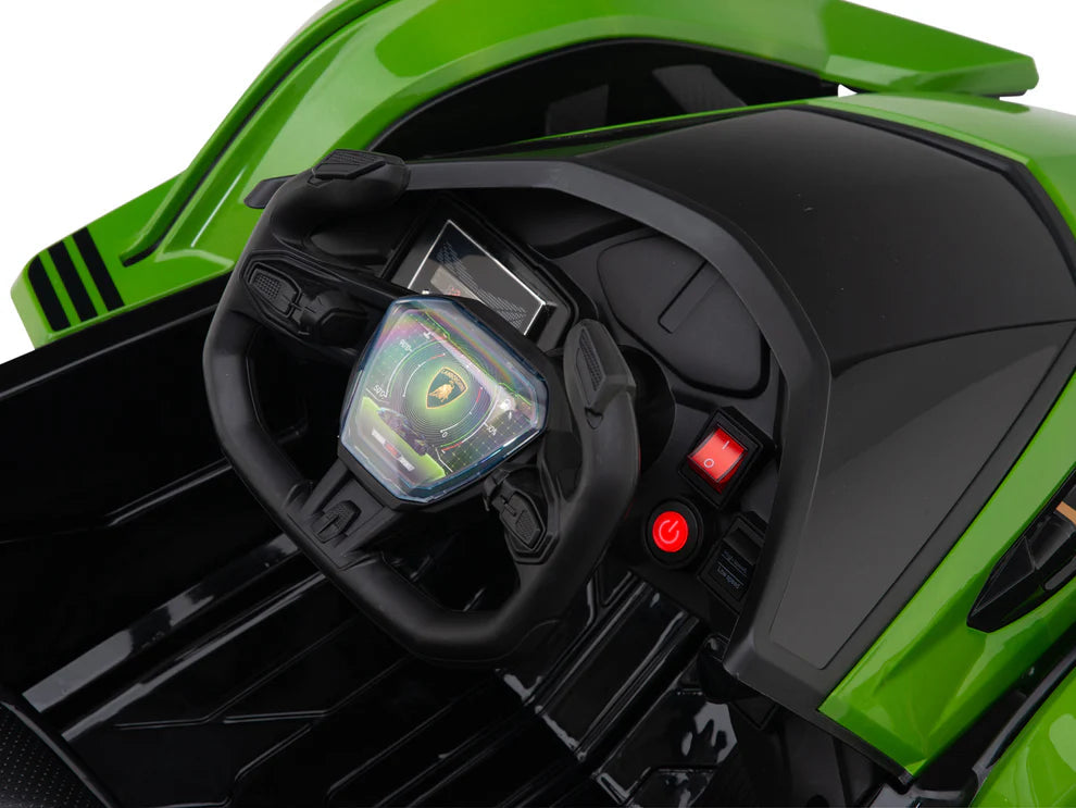 Carro Eléctrico Infantil Lamborghini V12 Vision GT 12V con Control Remoto Verde – Edición Estándar y Premiu