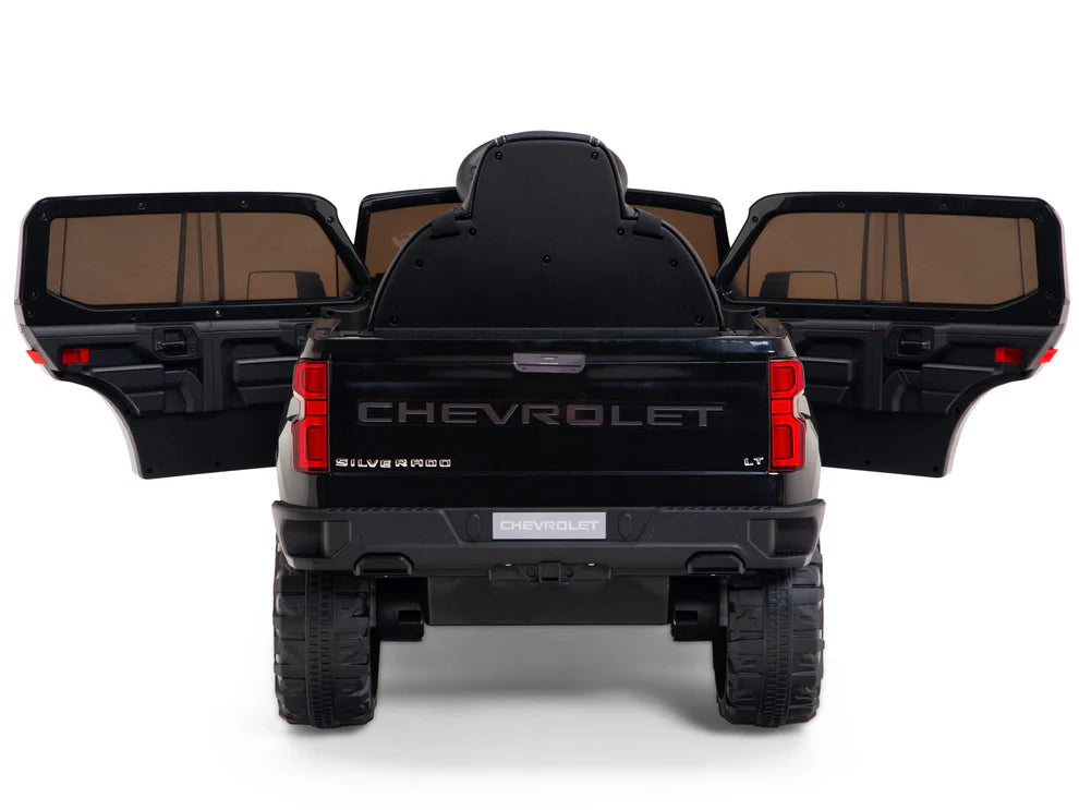Camioneta Eléctrica Infantil Chevrolet Silverado Trail Boss 12V con Control Remoto Negro – Edición Estándar y Premium  (1) Precio de oferta