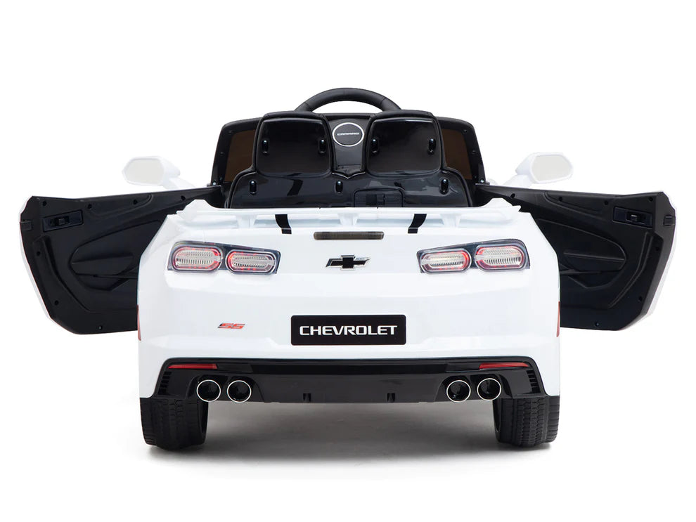 Carro Eléctrico Infantil Chevrolet Camaro 2SS 12V con Control Remoto Blanco – Edición Estándar y Premium  Precio de oferta