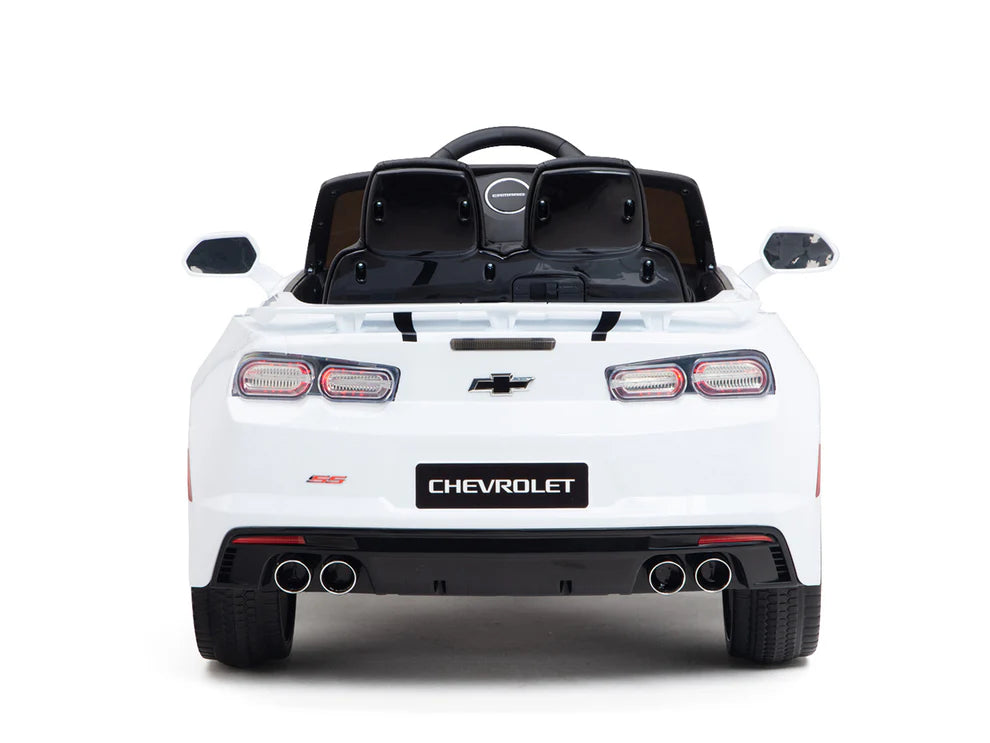 Carro Eléctrico Infantil Chevrolet Camaro 2SS 12V con Control Remoto Blanco – Edición Estándar y Premium  Precio de oferta