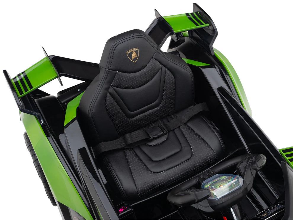 Carro Eléctrico Infantil Lamborghini V12 Vision GT 12V con Control Remoto Verde – Edición Estándar y Premiu